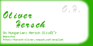 oliver hersch business card